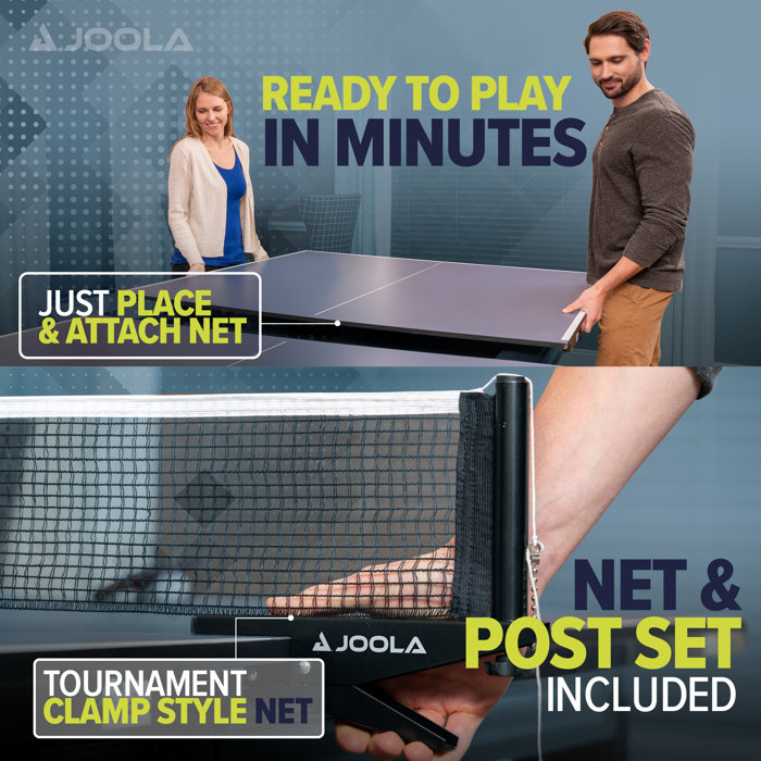 JOOLA Table Tennis Conversion Top Full Sized MDF Ping Pong Table Top for Pool Tables and